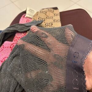 Gucci Charcoal and Black Lace Accessory